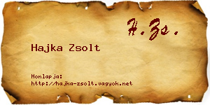 Hajka Zsolt névjegykártya